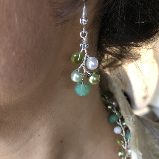 Branch Earrings- Green