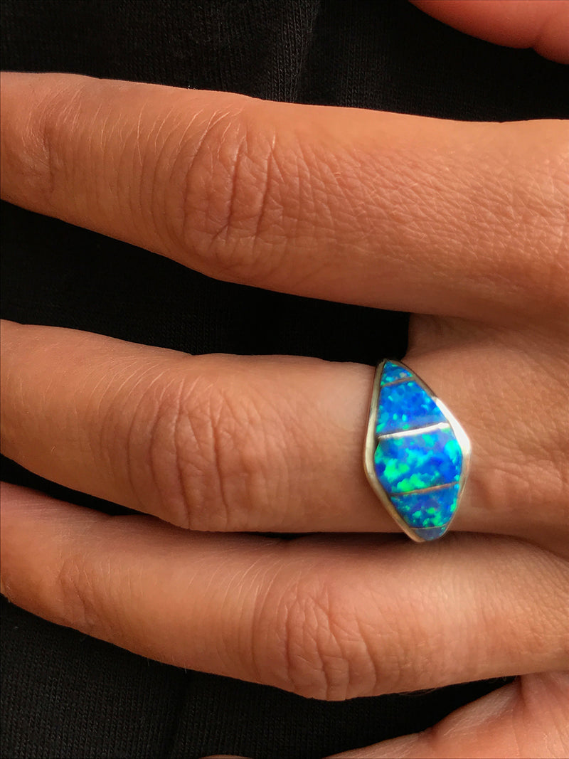 Zuni Inlay Lab Opal Ring