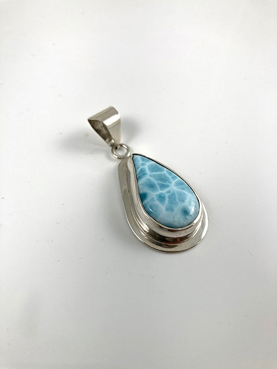 Larimar & Sterling Silver Pendant