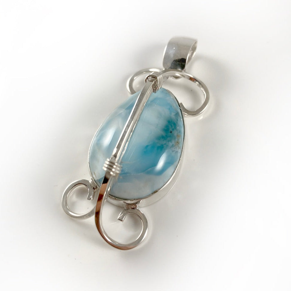 Larimar & Sterling Silver Pendant