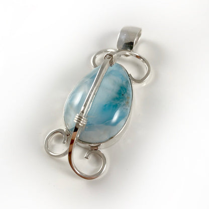 Larimar & Sterling Silver Pendant