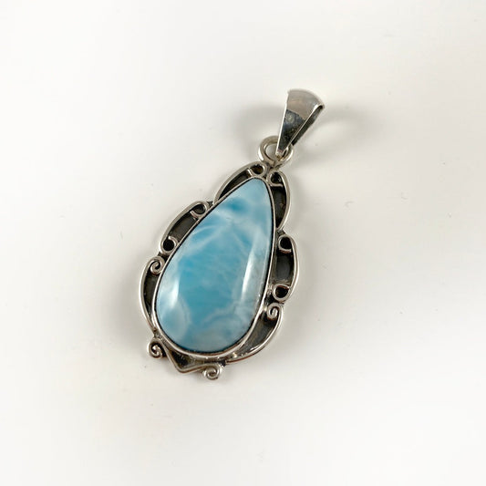 Larimar & Sterling Silver Pendant