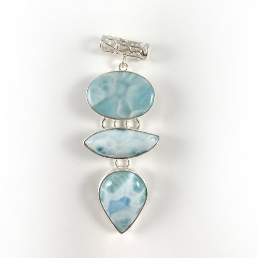 Larimar & Sterling Silver Pendant