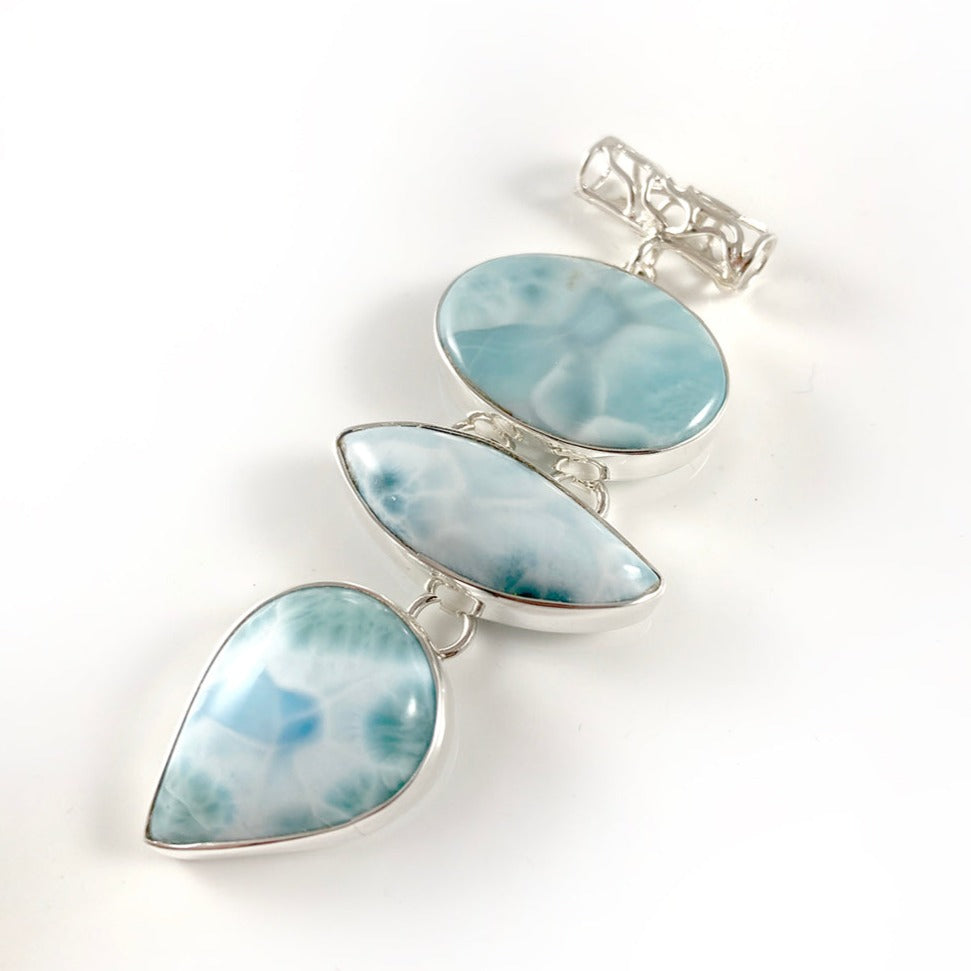 Larimar & Sterling Silver Pendant