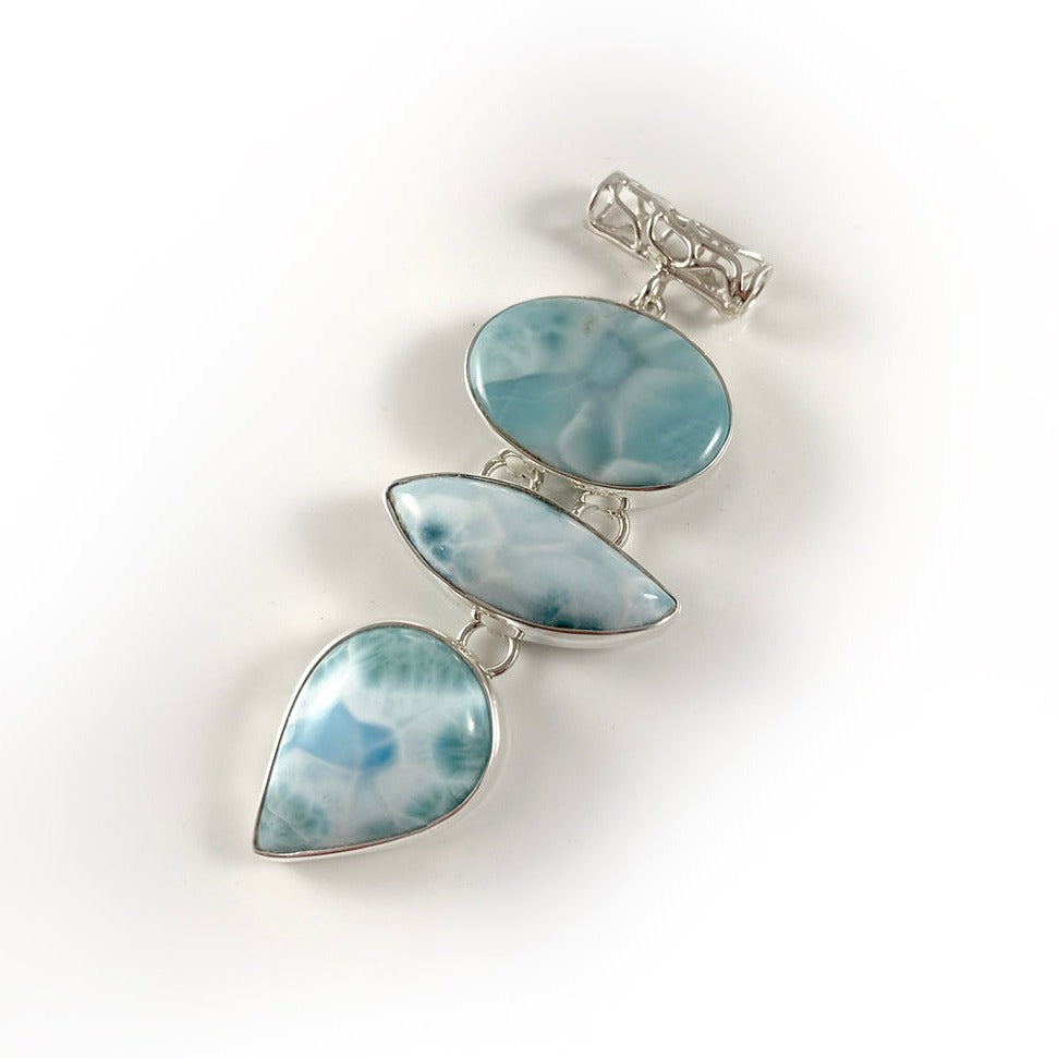 Larimar & Sterling Silver Pendant