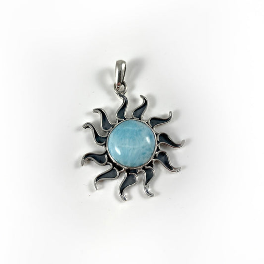 Larimar & Sterling Silver Pendant