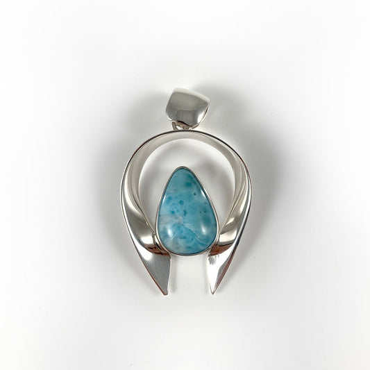 Larimar & Sterling Silver Pendant