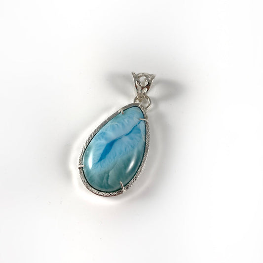 Larimar & Sterling Silver Pendant