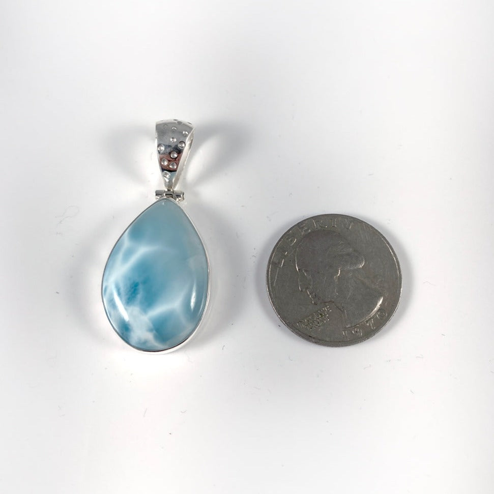 Larimar & Sterling Silver Pendant