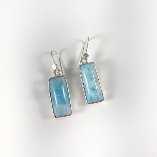 Larimar & Sterling Silver Earrings