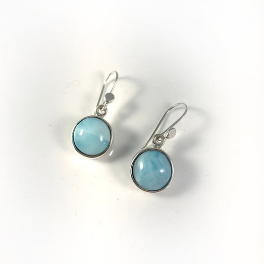 Larimar & Sterling Silver Earrings