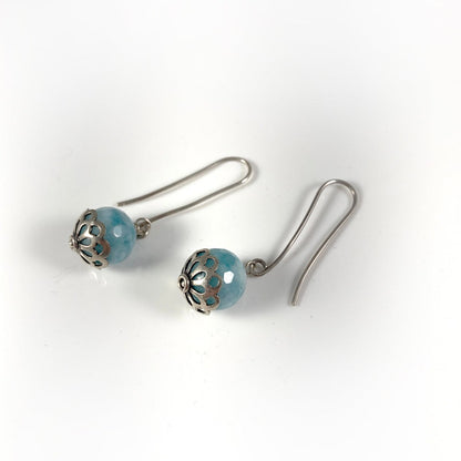 Larimar & Sterling Silver Earrings