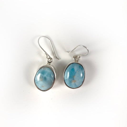 Larimar & Sterling Silver Earrings