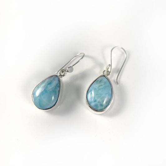 Larimar & Sterling Silver Earrings