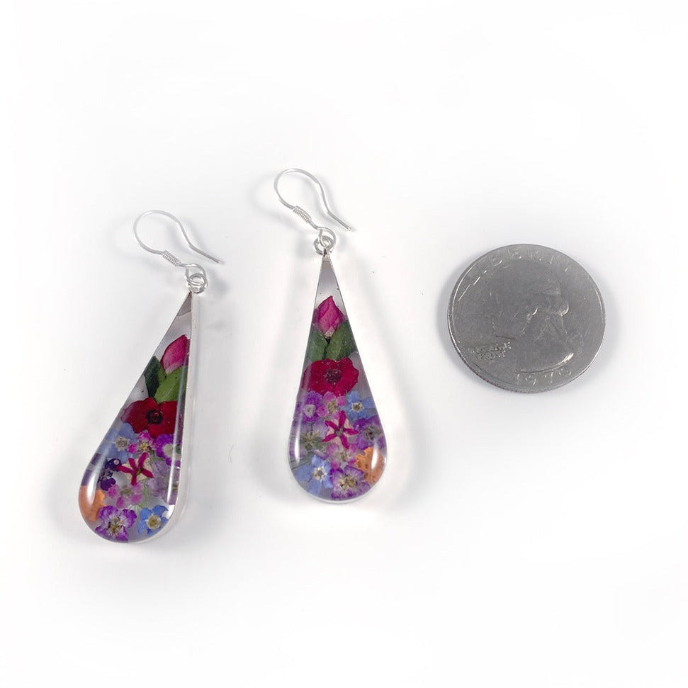 Natural Flowers Resin Earrings