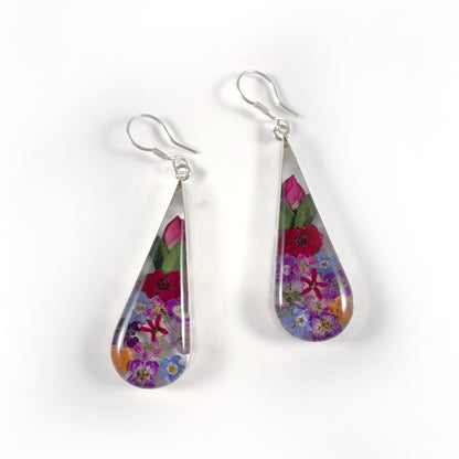 Natural Flowers Resin Earrings