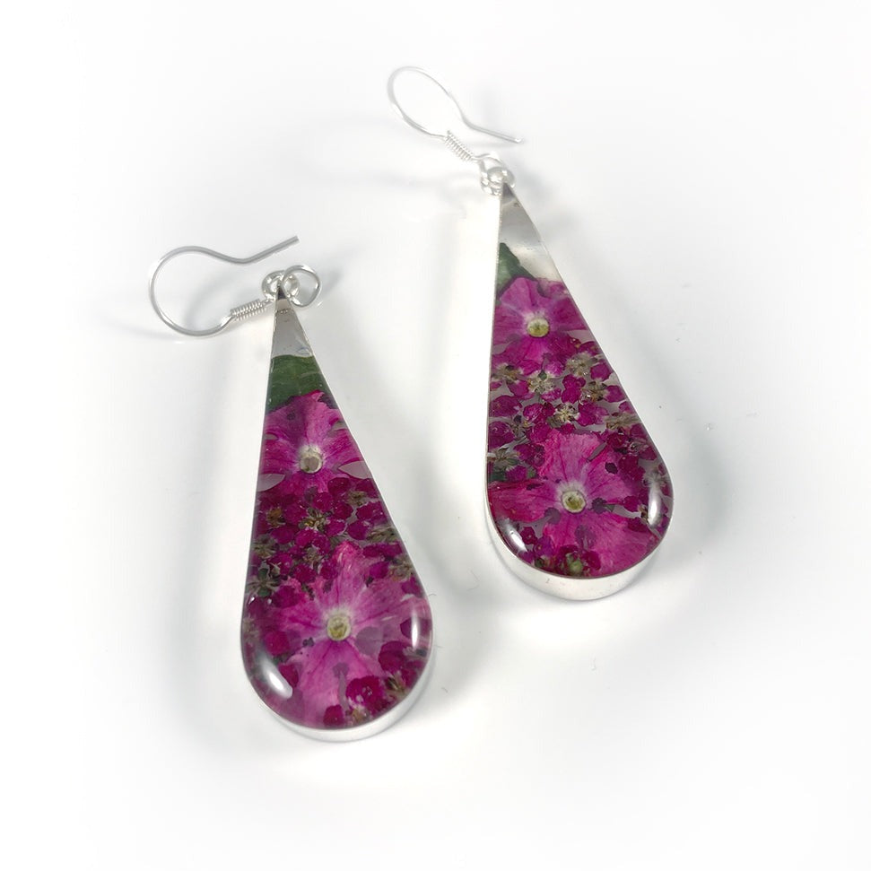 Natural Flowers Resin Earrings