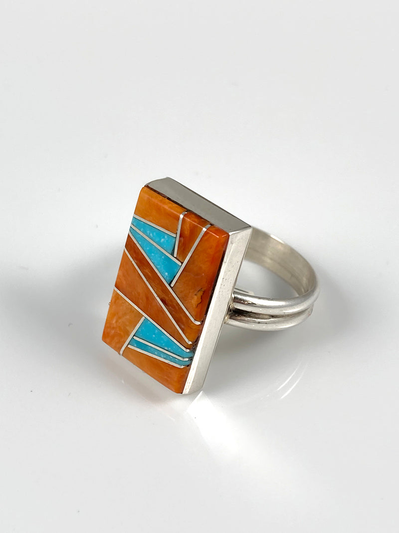Turquoise & Spiny Oyster Ring