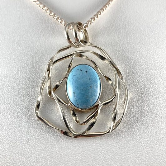 Larimar & Sterling Silver Pendant