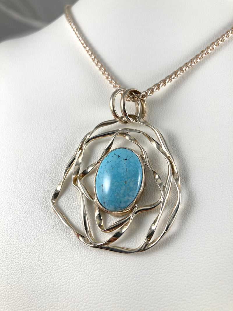 Larimar & Sterling Silver Pendant