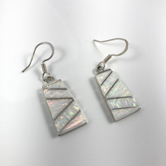 Opal & Sterling Silver Earrings