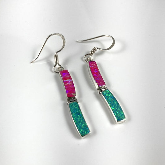 Opal & Sterling Silver Earrings