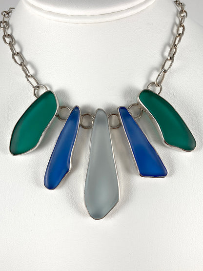 Sea Glass & Sterling Silver Necklace