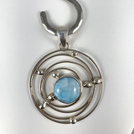 Larimar & Sterling Silver Pendant