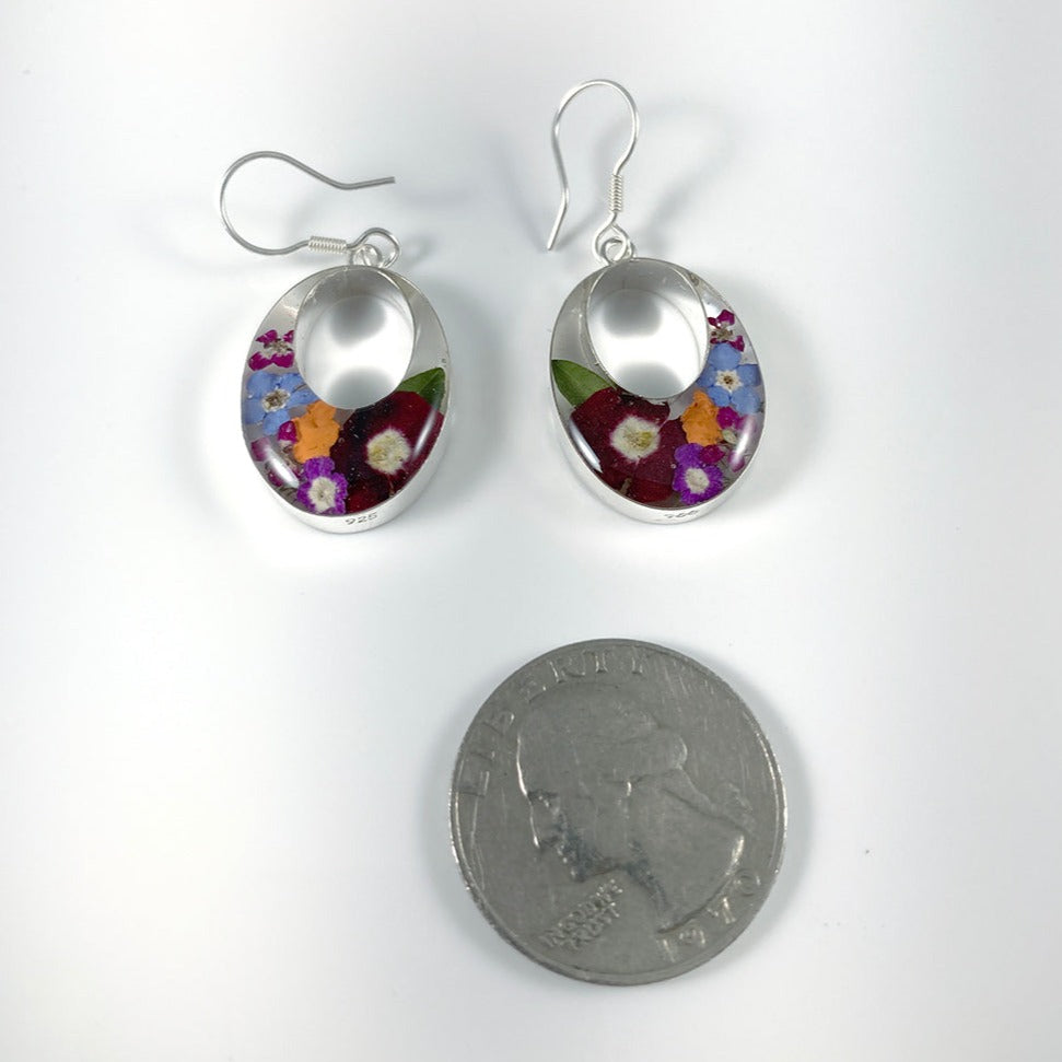 Natural Flowers Resin Earrings