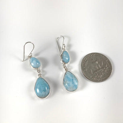 Larimar & Sterling Silver Earrings