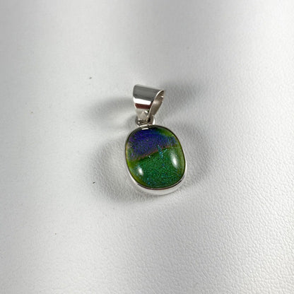 Dichroic Glass & Sterling Silver Pendant