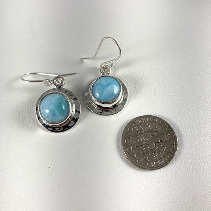 Larimar & Sterling Silver Earrings