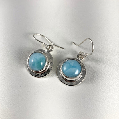 Larimar & Sterling Silver Earrings