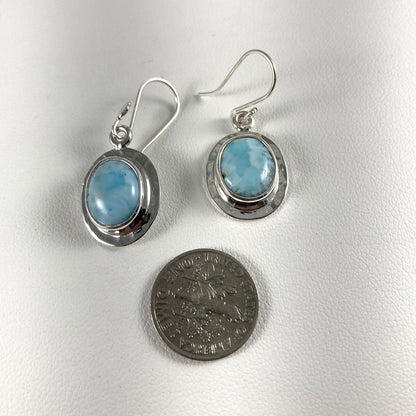 Larimar & Sterling Silver Earrings