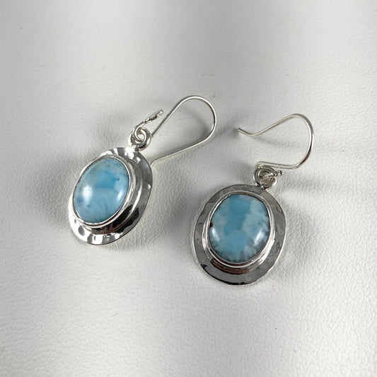 Larimar & Sterling Silver Earrings