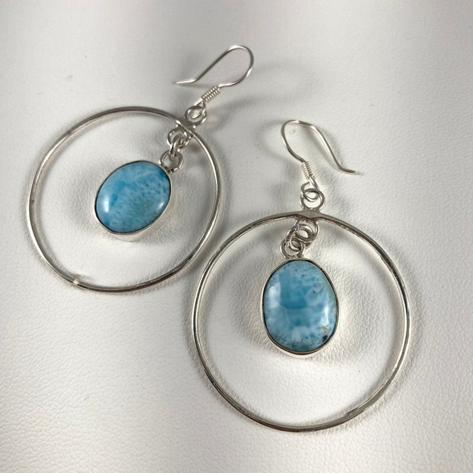 Larimar & Sterling Silver Pendant