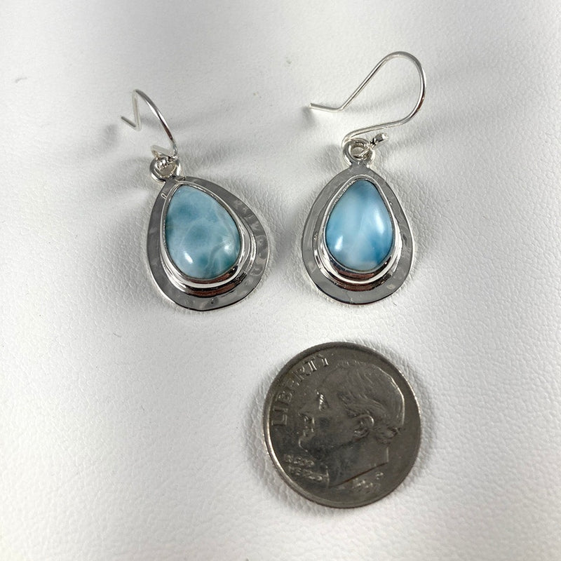 Larimar & Sterling Silver Earrings