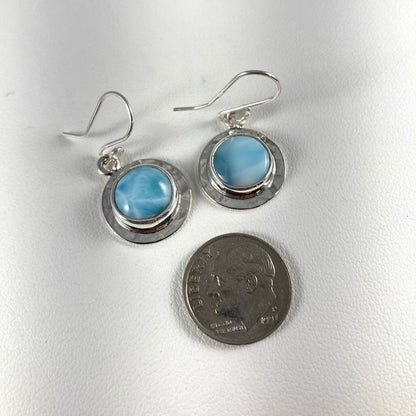 Larimar & Sterling Silver Earrings