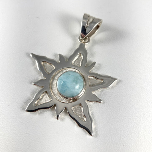 Larimar & Sterling Silver Pendant