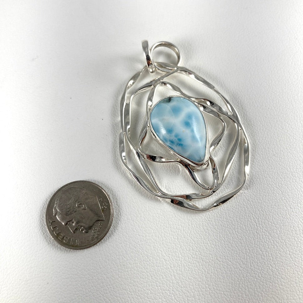 Larimar & Sterling Silver Pendant