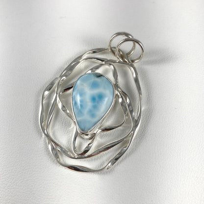 Larimar & Sterling Silver Pendant