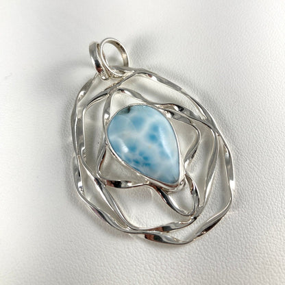 Larimar & Sterling Silver Pendant