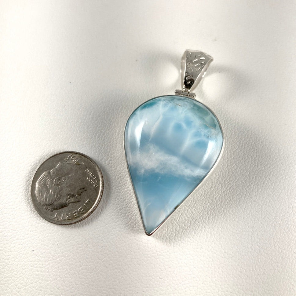 Larimar & Sterling Silver Pendant