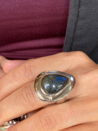 Labradorite & Sterling Silver Ring