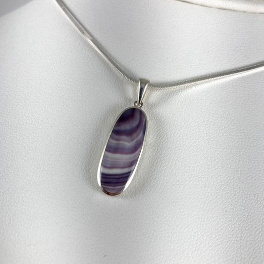 Wampum & Sterling Silver Oval Pendant