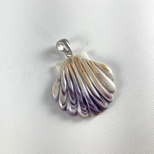 Wampum & Sterling Silver Pendant