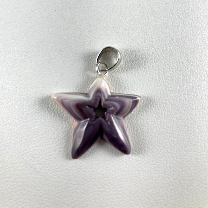 Wampum & Sterling Silver Starfish Pendant