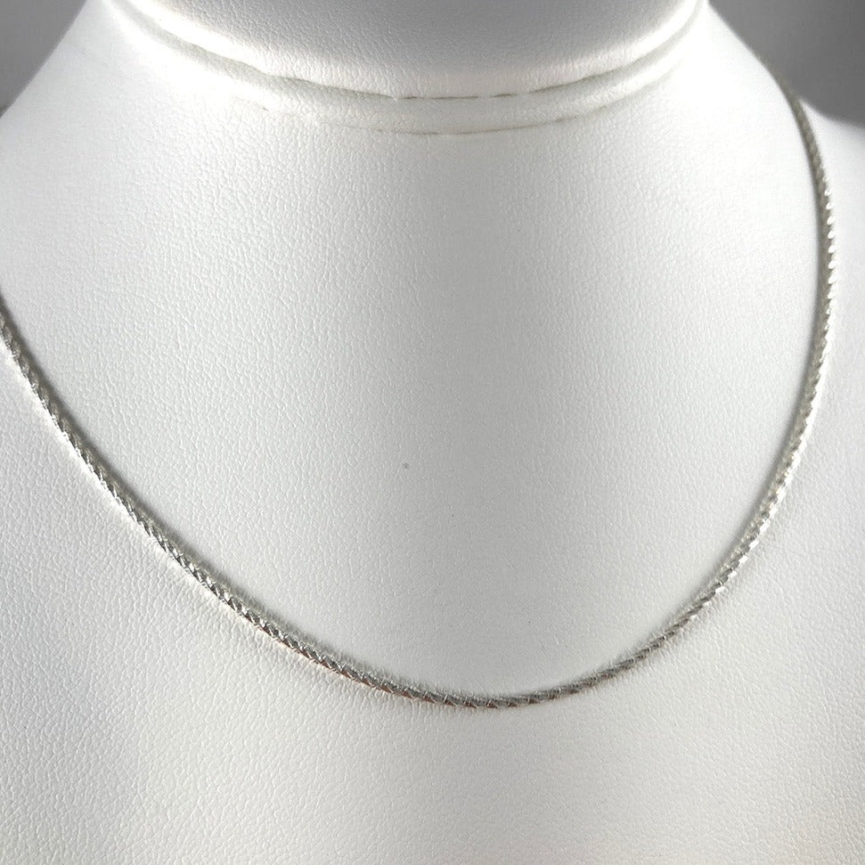 Diamond Cut Adjustable Sterling Silver Snake Chain