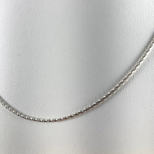 Diamond Cut Adjustable Sterling Silver Snake Chain