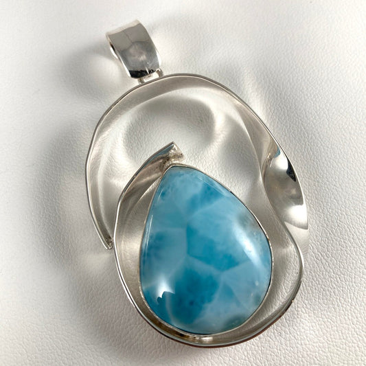 Larimar & Sterling Silver Pendant